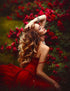 Gorgeous Lady in Flowers Garden